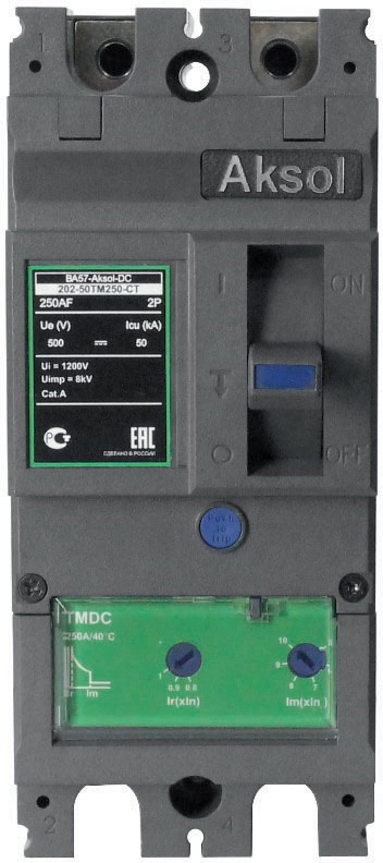 ВА57 AKSOL DC 250AF 2P до 750VDC
